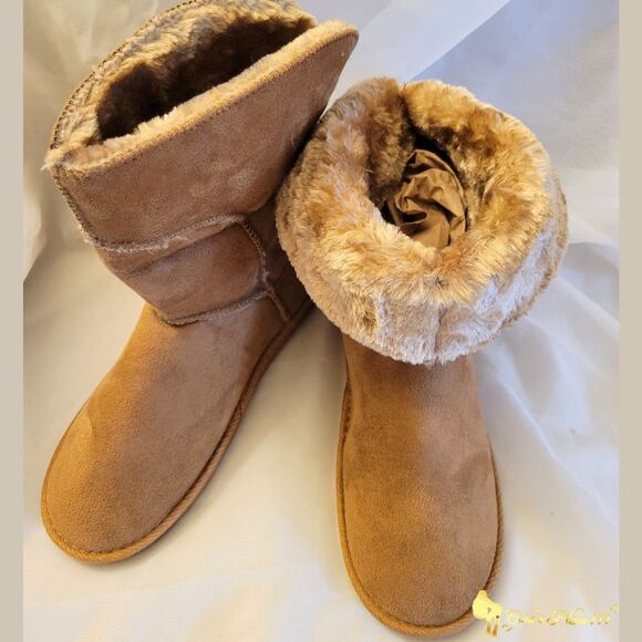 🖤 Brand New Women's Tan Arnina Cozy Faux Fur Winter Boots Size 6-9 - Picture 3 of 16